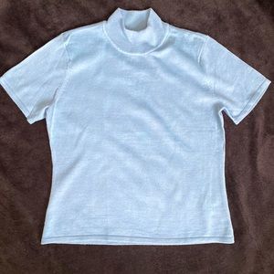 Tahari ASL short sleeve mock neck sweater 10